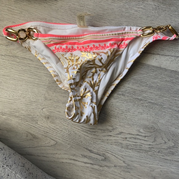 Victoria Secret White&Metallic Gold Swim Set - Picture 3 of 10